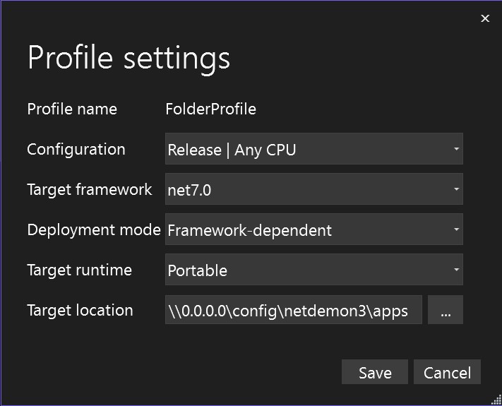 Visual studio profile settings